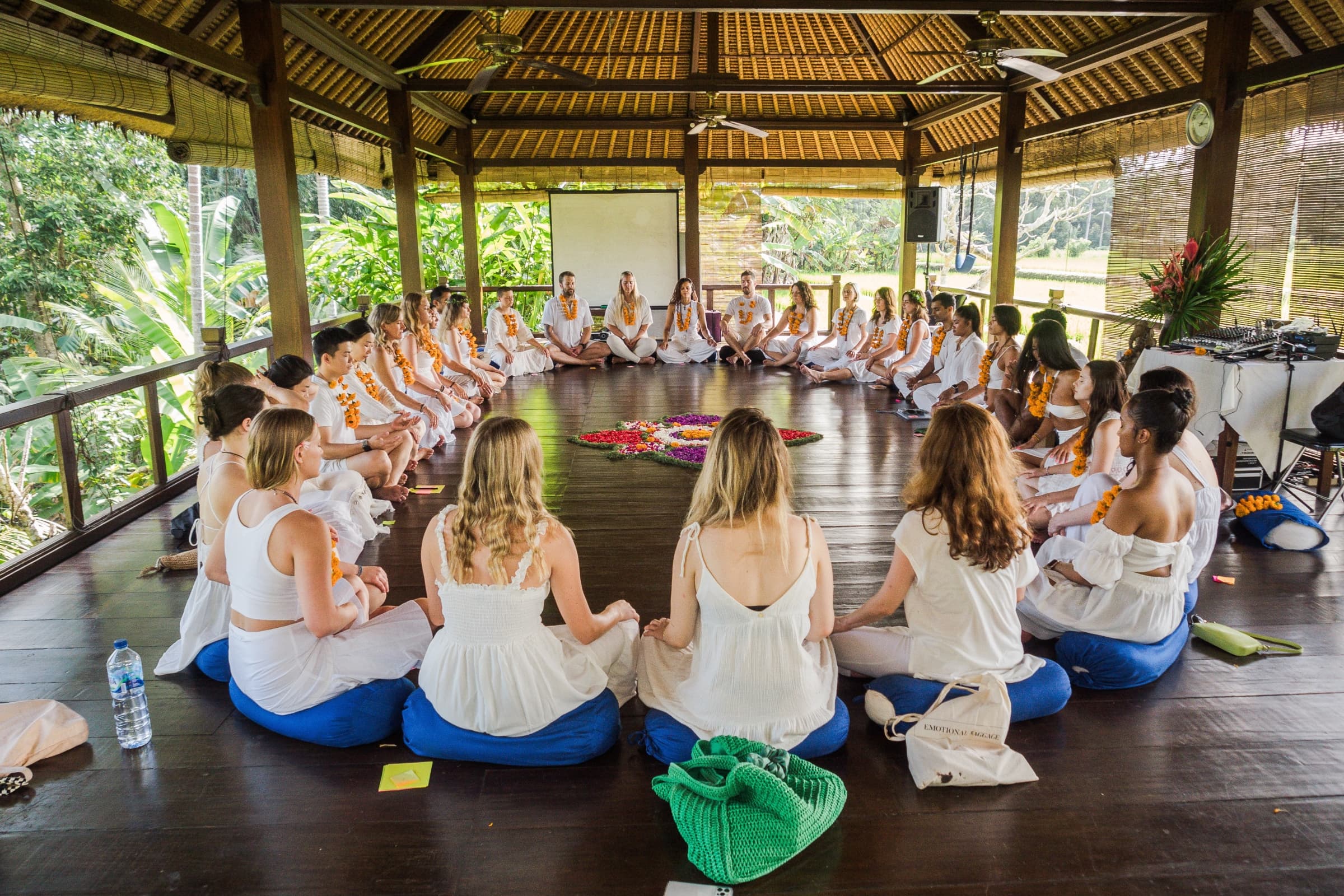 Students receiving certificates